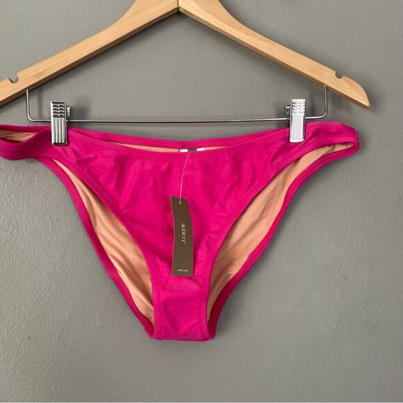 NWT J.CREW Hot Pink Heritage 1989 High Leg Bikini Bottom Separate L - Picture 3 of 8